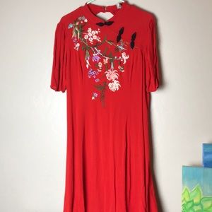 ASOS red kimono style dress